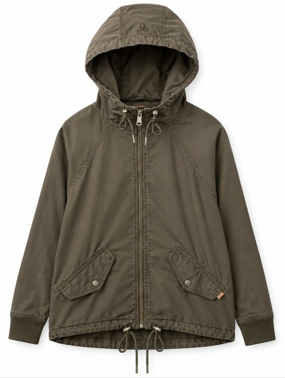 TNA Aritzia Olive Hooded Anorak Jacket | Fall Lightweight Utility Coat
